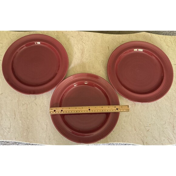 PIER 1 (3) Dinner Plates FESTIVALE Red Made in Japan 10 3/4" Vintage Stoneware - Picture 5 of 6